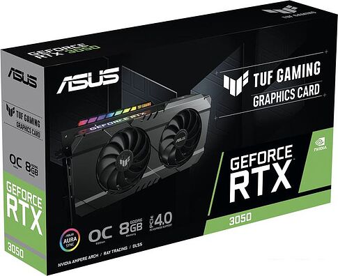 Видеокарта ASUS TUF Gaming GeForce RTX 3050 OC Edition 8GB GDDR6 TUF-RTX3050-O8G-GAMING
