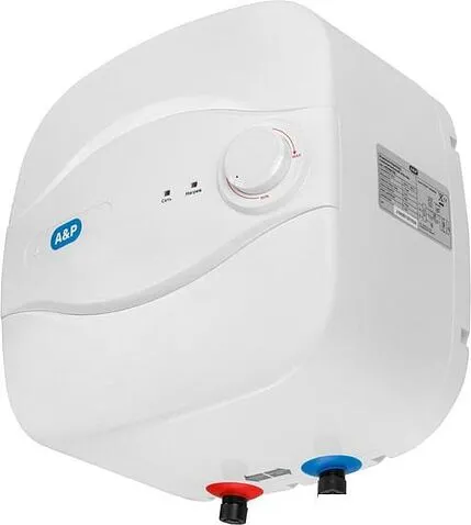 Накопительный электрический водонагреватель над мойкой A&P 310-10A