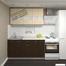 Кухня Кортекс-мебель Корнелия Экстра 1.5м (дуб сонома/венге/королевский опал)