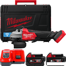 Угловая шлифмашина Milwaukee M18 Fuel One-Key M18FSAGSVO125X-502X 4933493553 (с 2-мя АКБ 5 Ач, кейс) Угловая шлифмашина Milwaukee M18 Fuel One-Key M18FSAGSVO125X-502X 4933493553 (с 2-мя АКБ 5 Ач, кейс)