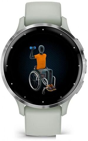 Умные часы Garmin Venu 3S (шалфей, с силиконовым ремешком)