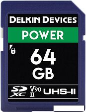 Карта памяти Delkin Devices SDXC Power UHS-II 64GB Карта памяти Delkin Devices SDXC Power UHS-II 64GB
