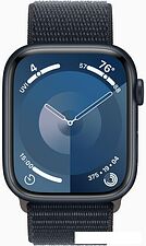 Умные часы Apple Watch Series 9 45 мм (алюминиевый корпус, полуночный/полуночный, нейлоновый ремешок) Умные часы Apple Watch Series 9 45 мм (алюминиевый корпус, полуночный/полуночный, нейлоновый ремешок)
