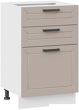 Шкаф напольный Трия Лорас 1Н5Я3 (белый/холст латте)