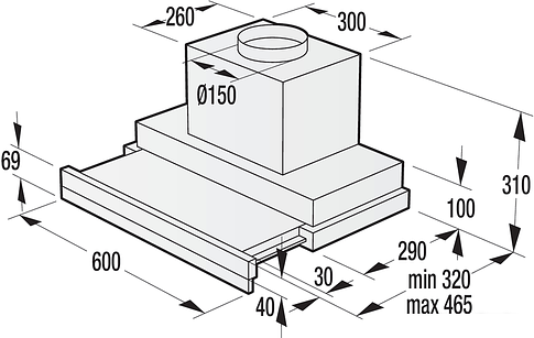 Кухонная вытяжка Gorenje BHP643ORAB