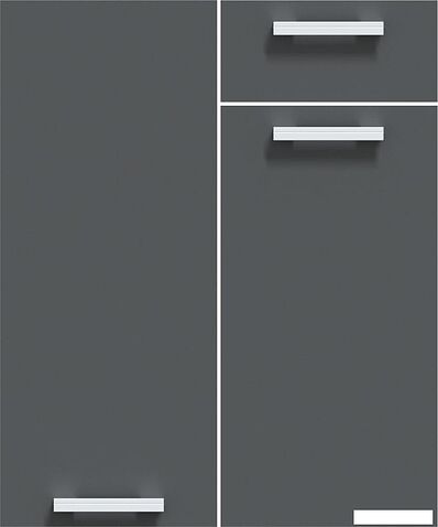 Готовая кухня Интерлиния Мила Лайт 3.0-ПМ2 (дуб серый/дуб серый/дуб бунратти)