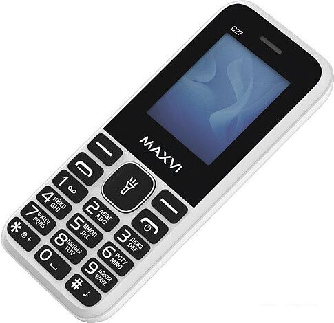 Кнопочный телефон Maxvi C27 (белый)