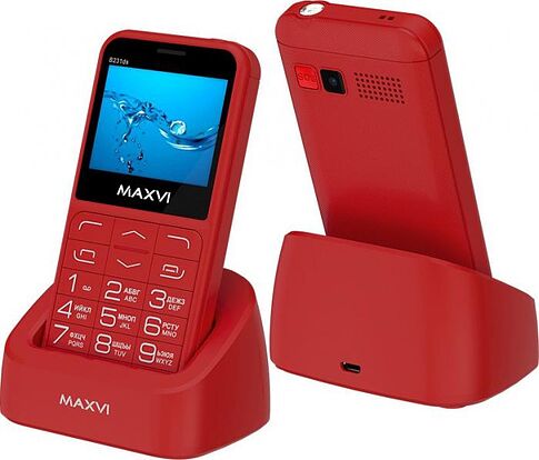 Кнопочный телефон Maxvi B231ds (красный)