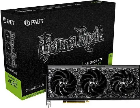 Видеокарта Palit GameRock OmniBlack GeForce RTX 4080 16GB NED4080019T2-1030Q