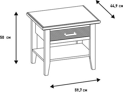 Тумба Ангстрем Кантри спальня КА-300.09 (Я16) исп.9 (Н) (блан-шене)
