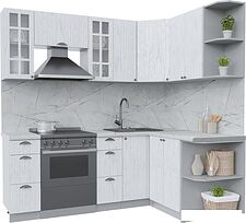 Готовая кухня Интерлиния Берес 1.5x2.1 правая (дуб полярный/серый каспий) Готовая кухня Интерлиния Берес 1.5x2.1 правая (дуб полярный/серый каспий)