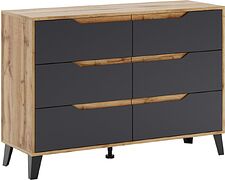 Комод ЭлиГард Eyva 6S (дуб вотан/графит)