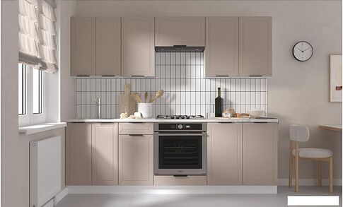 Готовая кухня Mio Tesoro Корнелия Ода-плюс 2.4 (капучино/мрамор итальянский)