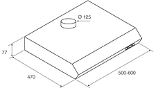 Кухонная вытяжка Jetair Senti SI/F/50 PRF0023748B Кухонная вытяжка Jetair Senti SI/F/50 PRF0023748B