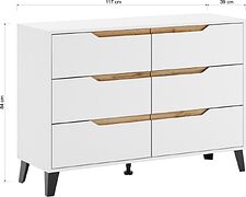 Комод ЭлиГард Eyva 6S (белый)