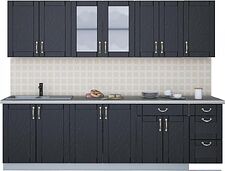 Готовая кухня Интерлиния Мила Крафт 2.6Б (дуб английский)