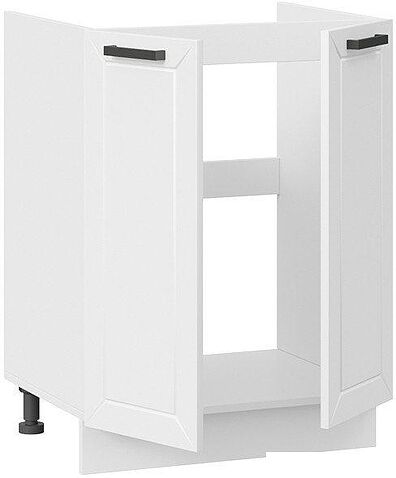 Шкаф напольный Трия Лорас 1Н6М (белый/холст белый)