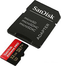 Карта памяти SanDisk Extreme PRO SDSQXCG-032G-GN6MA microSDHC 32GB (с адаптером) Карта памяти SanDisk Extreme PRO SDSQXCG-032G-GN6MA microSDHC 32GB (с адаптером)