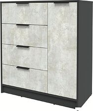 Тумба Интерлиния Концепт КТ-Т90 (бетон лайт/антрацит)