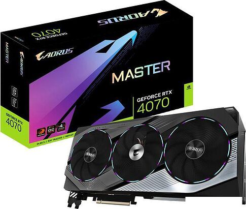 Видеокарта Gigabyte Aorus GeForce RTX 4070 Master 12G GV-N4070AORUS M-12GD