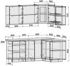 Готовая кухня Интерлиния Мила Матте 1.5x1.9 А правая (белый-белый-кастилло тёмный) Готовая кухня Интерлиния Мила Матте 1.5x1.9 А правая (белый-белый-кастилло тёмный)