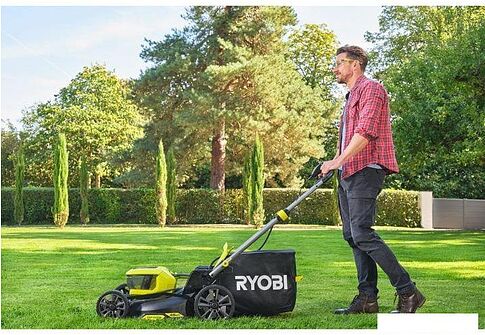 Газонокосилка Ryobi RY18LMX46A-0 (без АКБ)