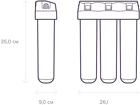 Стационарная система "под мойкой" АКВАФОР Кристалл А (для жесткой воды)