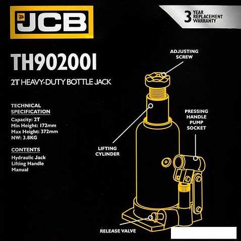 Бутылочный домкрат JCB TH902001 (2т)