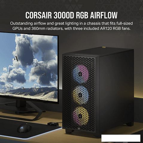 Корпус Corsair 3000D RGB Airflow CC-9011255-WW