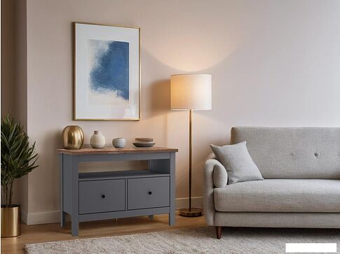 Тумба Mio Tesoro Сага 2 ящика 2.08.03.080.15 (серый/ясень)