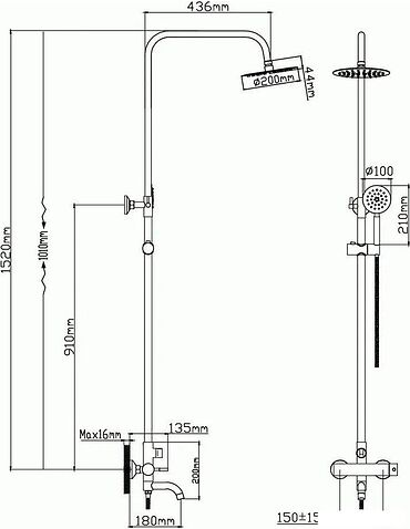 Душевая система  Diadonna Д65-35005S