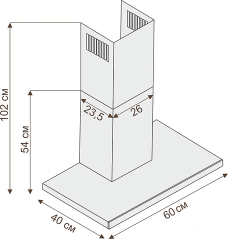 Кухонная вытяжка Ciarko Top 60 (черный)