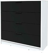 Комод Интерлиния Концепт КТ-К100 (черный/белый платинум)