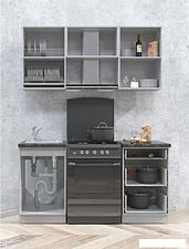 Готовая кухня Интерлиния Мила Матте 1.6 Б (белый/белый/кастилло темный)