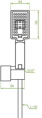 Душевой гарнитур Laveo Kvadrato NLQ 70AD