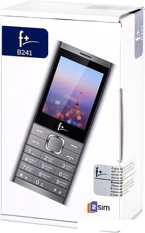 Кнопочный телефон F+ B241 (серебристый)