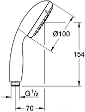 Душевая лейка Grohe New Tempesta Cosmopolitan 100 27852001