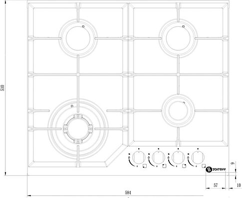 Варочная панель Schtoff H6034C30IS Black