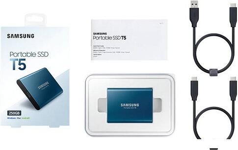Внешний накопитель Samsung T5 500GB (синий)