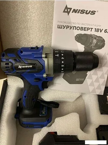Ударная дрель-шуруповерт Nisus N-LB176-N (с 2-мя АКБ)