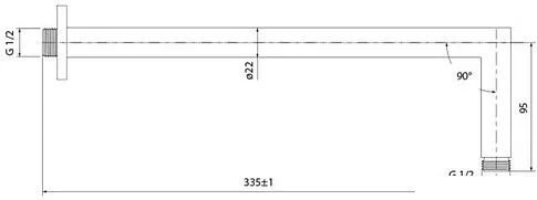 Держатель верхнего душа IDDIS Built-in Shower 001SB33i61