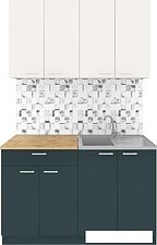 Готовая кухня Агута Альфа 1.2 (бензин/сатин/дуб бунратти)