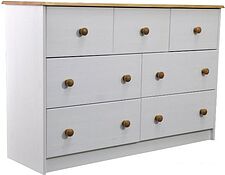 Комод Диприз Ром 7 ящиков Д 20032.1 (белый воск/антик)