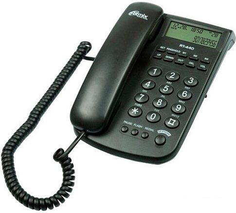 Проводной телефон Ritmix RT-440 (черный)