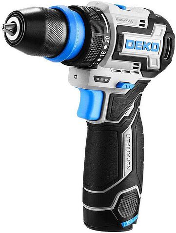 Дрель-шуруповерт Deko DKCD12 PRO ONE 085-1320 (с 2-мя АКБ, кейс)