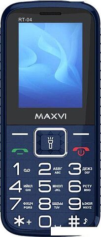 Кнопочный телефон Maxvi RT-04 (синий)