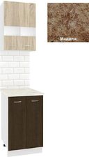 Готовая кухня Кортекс-мебель Корнелия Экстра 50р2д (дуб сонома/венге/мадрид)