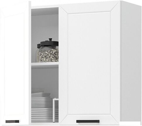 Шкаф навесной Mio Tesoro Альфа ШВ 800 (белый/холст белый)