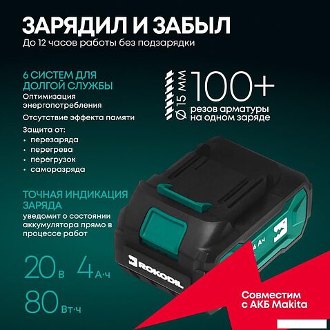 Угловая шлифмашина Rokodil Spark Pro (с 1-им АКБ, кейс)