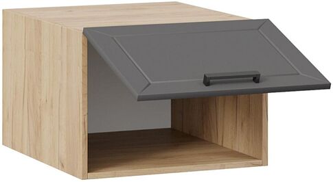 Шкаф навесной Трия Лорас 1В5ГП (дуб крафт золотой/холст вулкан)